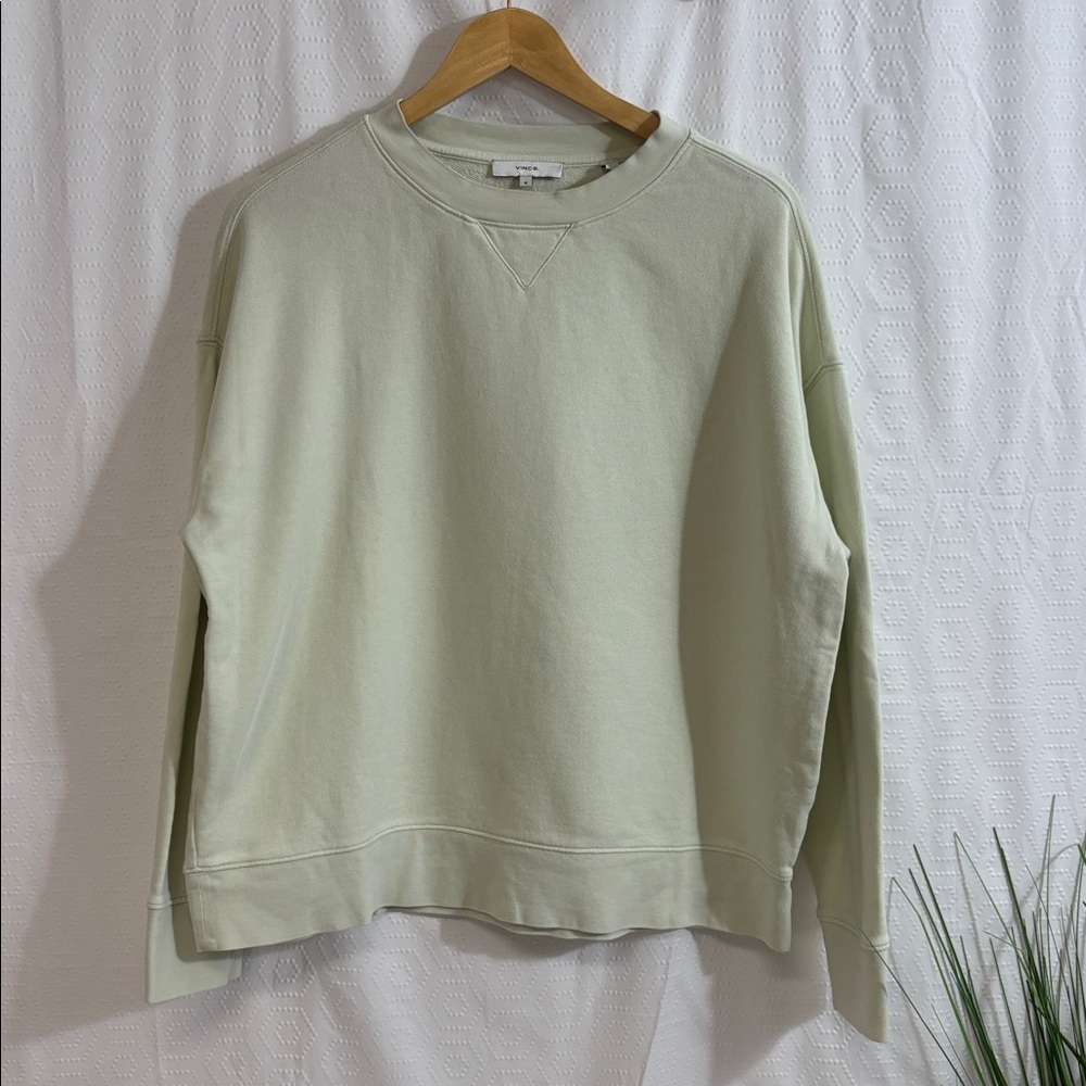 VINCE Essential Relaxed Pullover sweatshirt green